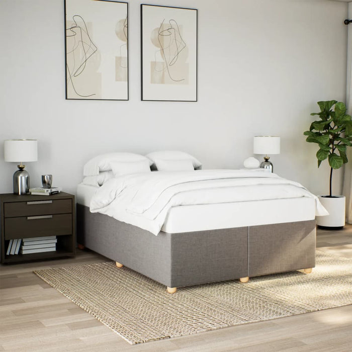 Cadru de pat fără saltea, gri taupe, 140x190 cm, textil WALTI