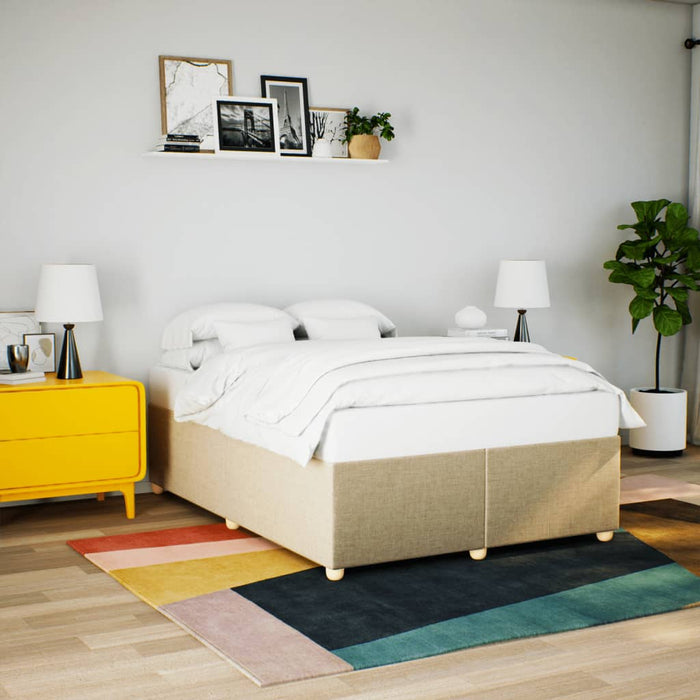 Cadru de pat fără saltea, crem, 140x190 cm, textil WALTI