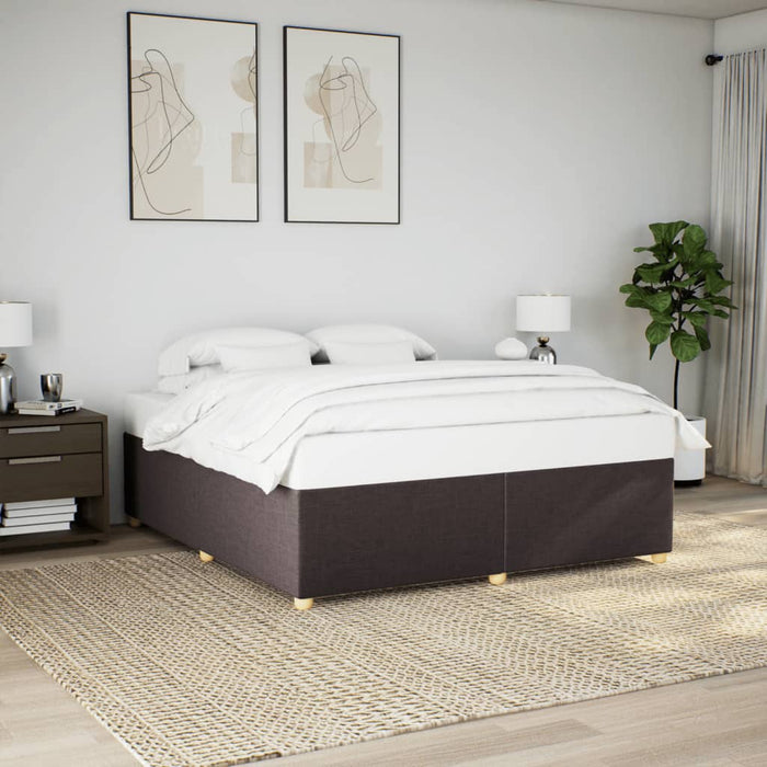 Cadru de pat fără saltea, maro închis, 180x200 cm, textil - WALTI WALTI
