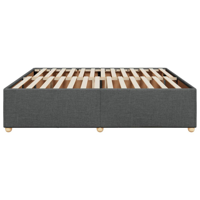 Cadru de pat fără saltea, gri închis, 200x200 cm, textil - WALTI WALTI
