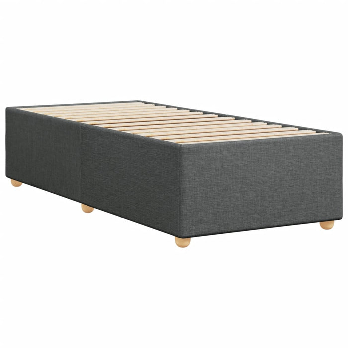 Cadru de pat fără saltea, gri închis, material textil simplu WALTI