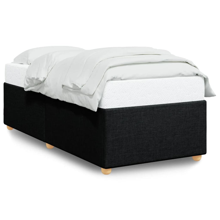 Cadru de pat fără saltea, material textil negru, simplu - WALTI WALTI