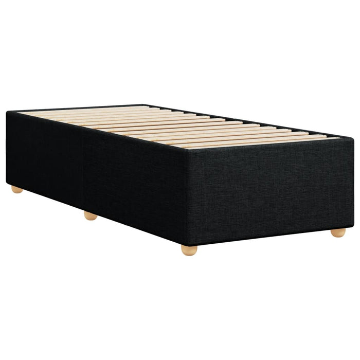 Cadru de pat fără saltea, material textil negru, simplu - WALTI WALTI