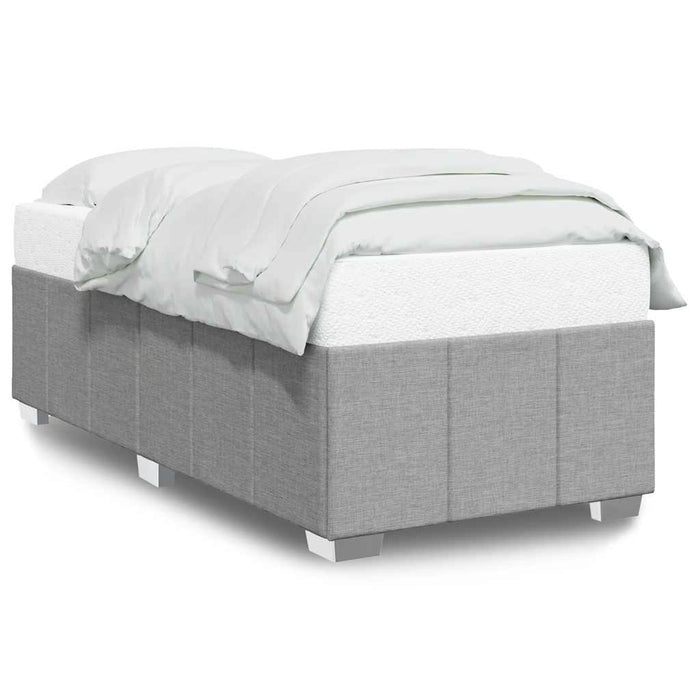 Cadru de pat fără saltea, gri deschis, 100x200 cm, textil - WALTI WALTI