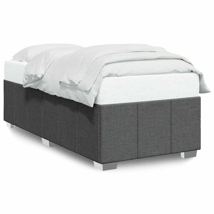 Cadru de pat fără saltea, gri închis, 100x200 cm, textil - WALTI WALTI