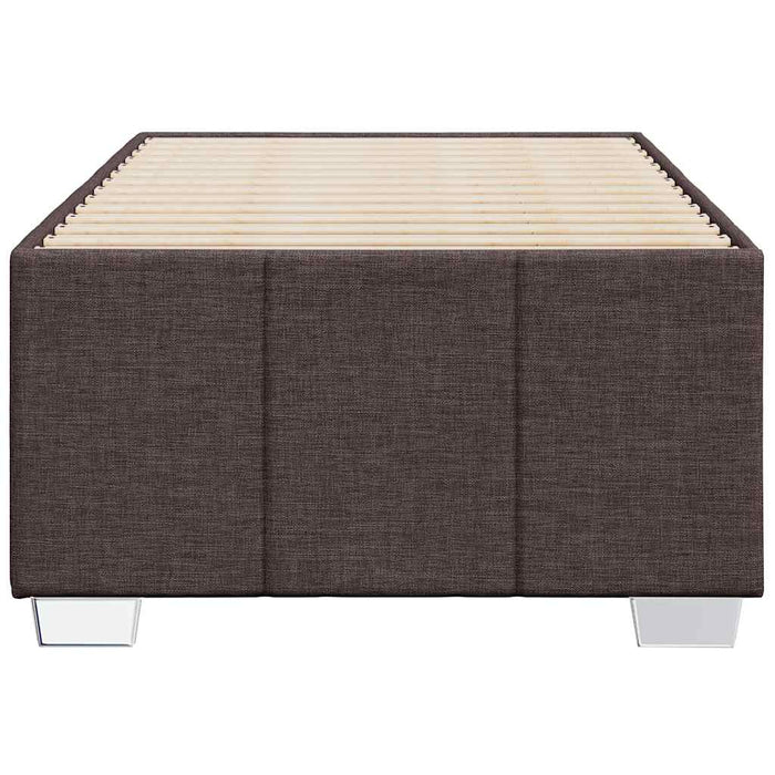 Cadru de pat fără saltea, maro închis, 100x200 cm, textil WALTI