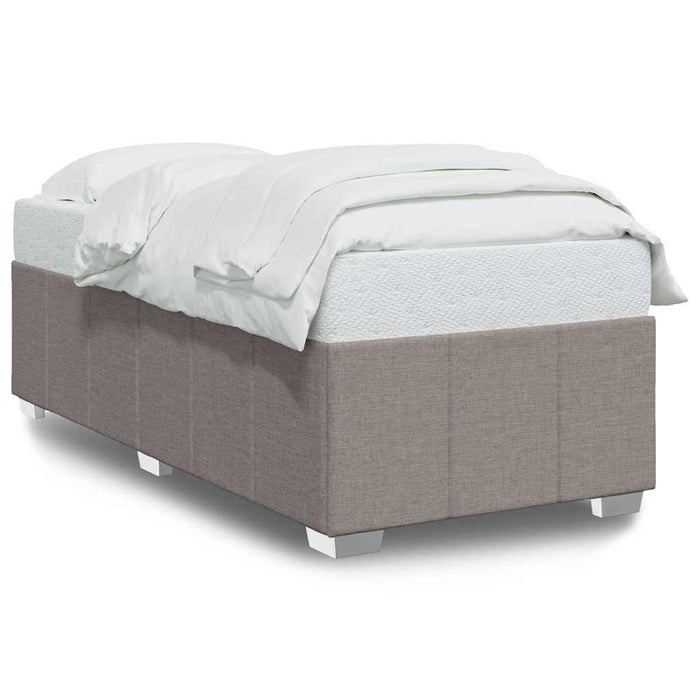 Cadru de pat fără saltea, gri taupe, 100x200 cm, textil WALTI