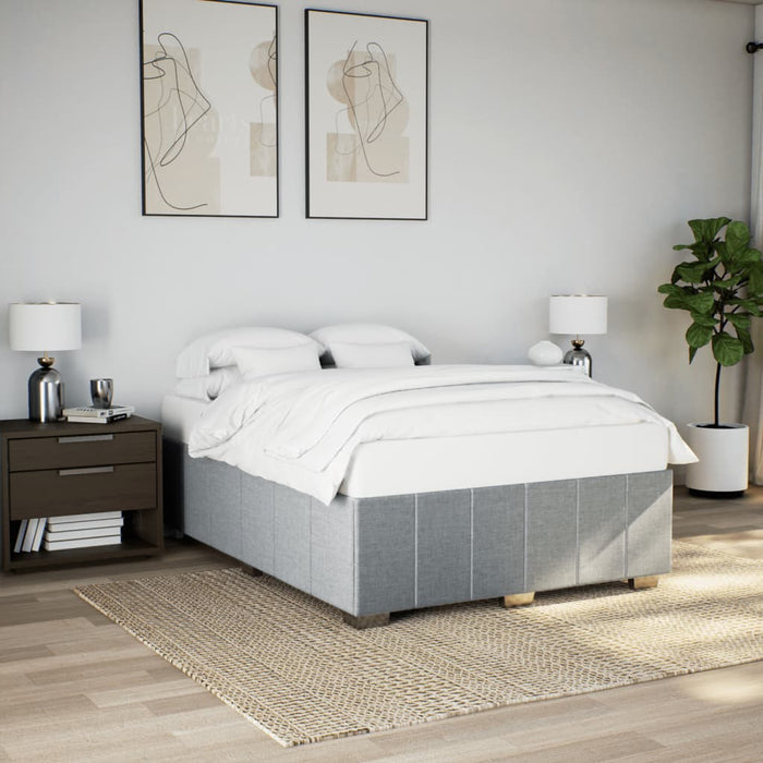 Cadru de pat fără saltea, gri deschis, 140x190 cm, textil - WALTI WALTI