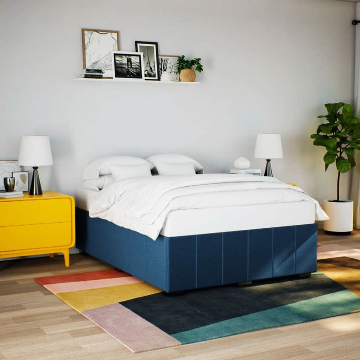Cadru de pat fără saltea, albastru, 140x200 cm, textil - WALTI WALTI