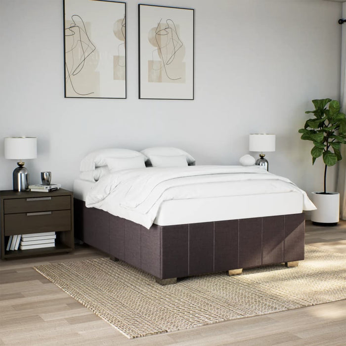 Cadru de pat fără saltea, maro închis, 160x200 cm, textil - WALTI WALTI