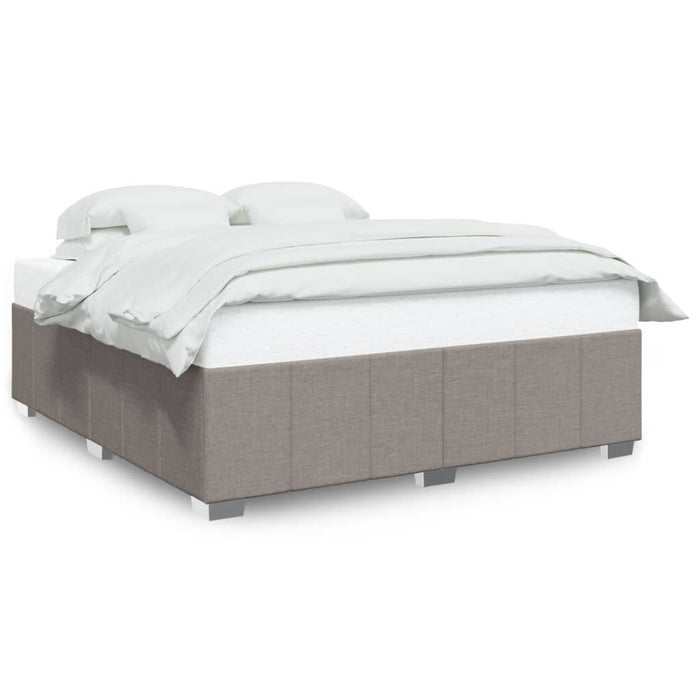 Cadru de pat fără saltea, gri taupe, 200x200 cm, textil - WALTI WALTI