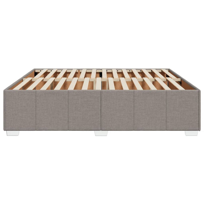 Cadru de pat fără saltea, gri taupe, 200x200 cm, textil - WALTI WALTI