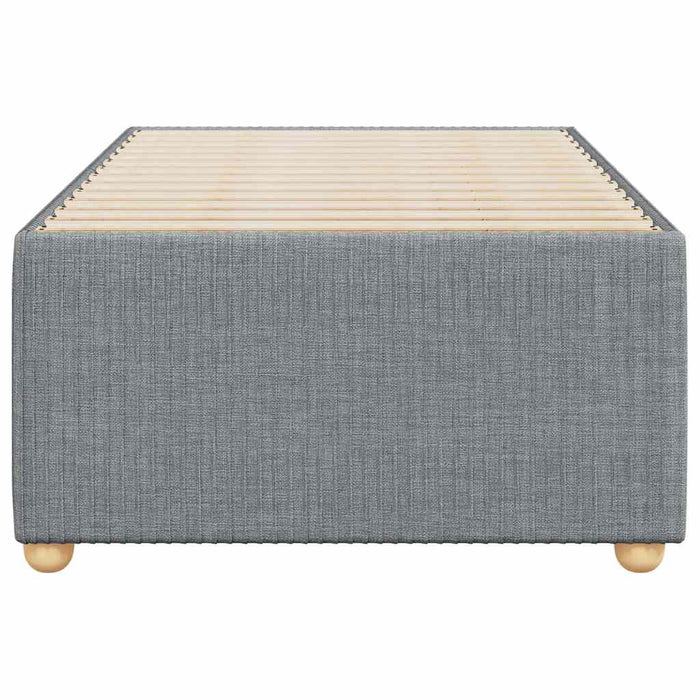 Cadru de pat fără saltea, gri deschis, 100x200 cm, textil - WALTI WALTI
