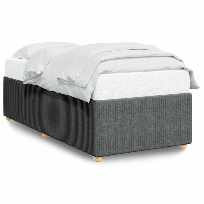 Cadru de pat fără saltea, gri închis, 100x200 cm, textil - WALTI WALTI