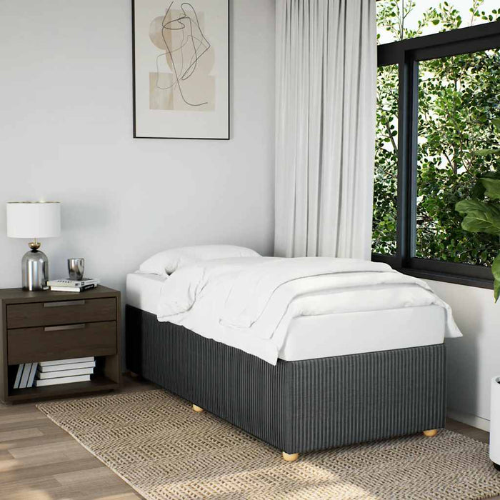 Cadru de pat fără saltea, gri închis, 100x200 cm, textil - WALTI WALTI