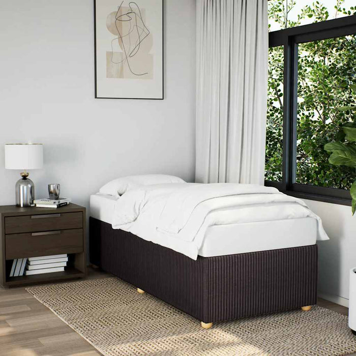 Cadru de pat fără saltea, maro închis, 100x200 cm, textil - WALTI WALTI