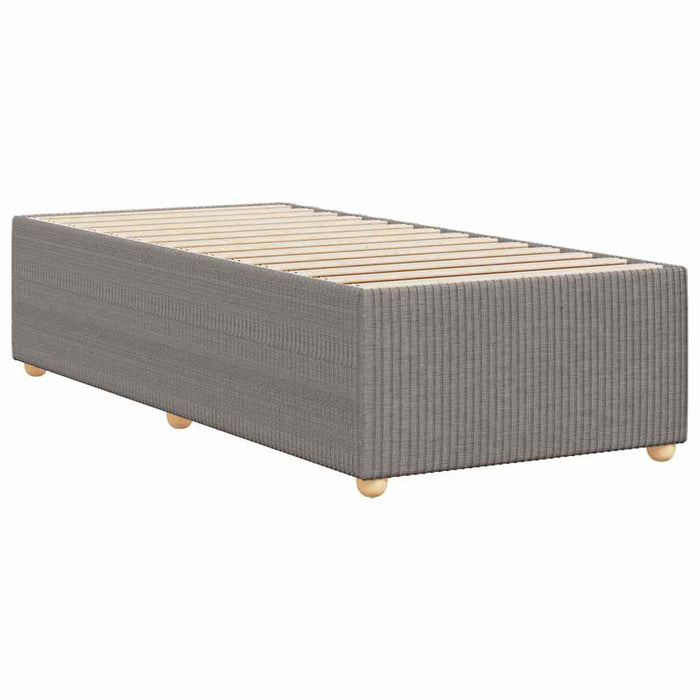Cadru de pat fără saltea, gri taupe, 100x200 cm, textil - WALTI WALTI