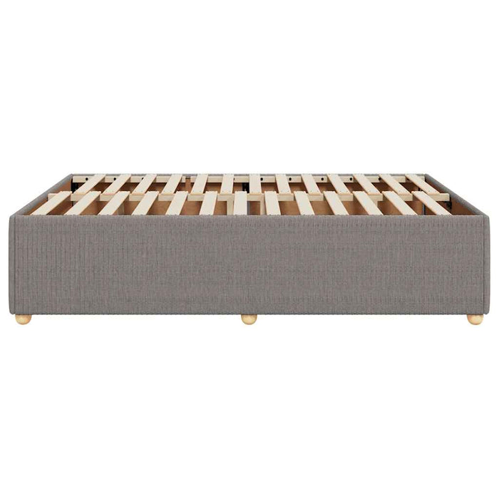 Cadru de pat fără saltea, gri taupe, 140x190 cm, textil - WALTI WALTI