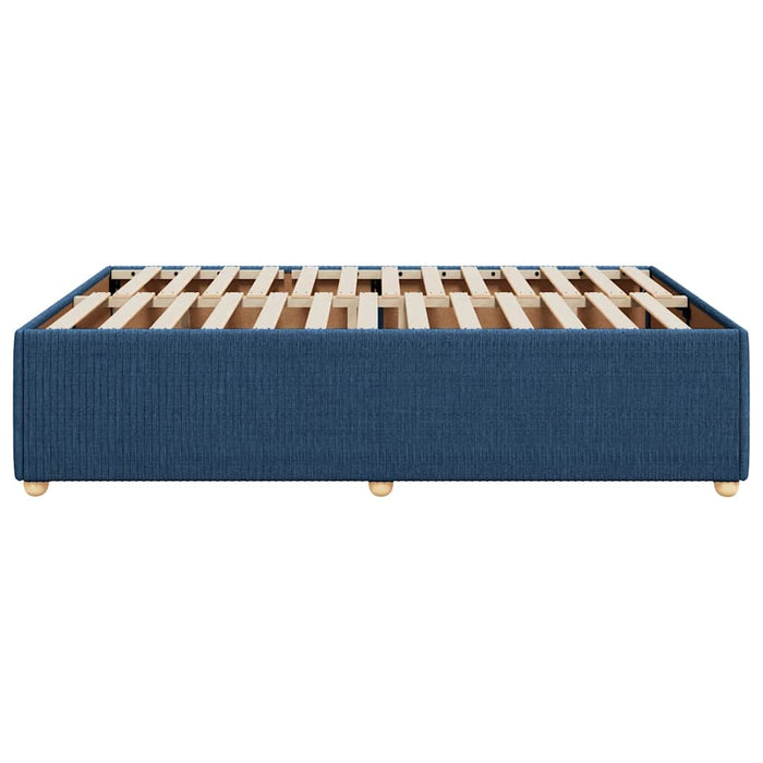 Cadru de pat fără saltea, albastru, 140x190 cm, textil - WALTI WALTI