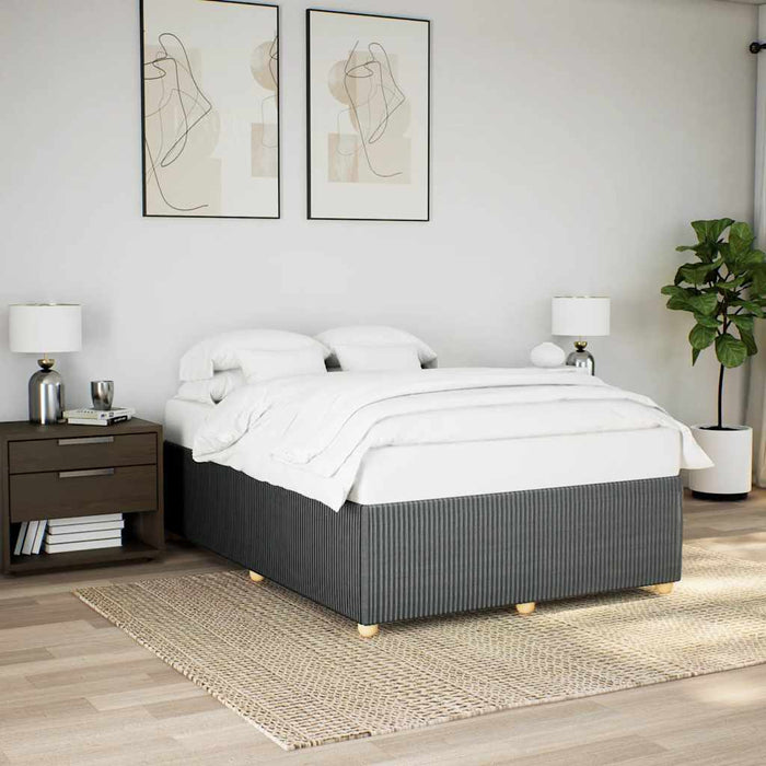 Cadru de pat fără saltea, gri închis, 140x200 cm, textil - WALTI WALTI