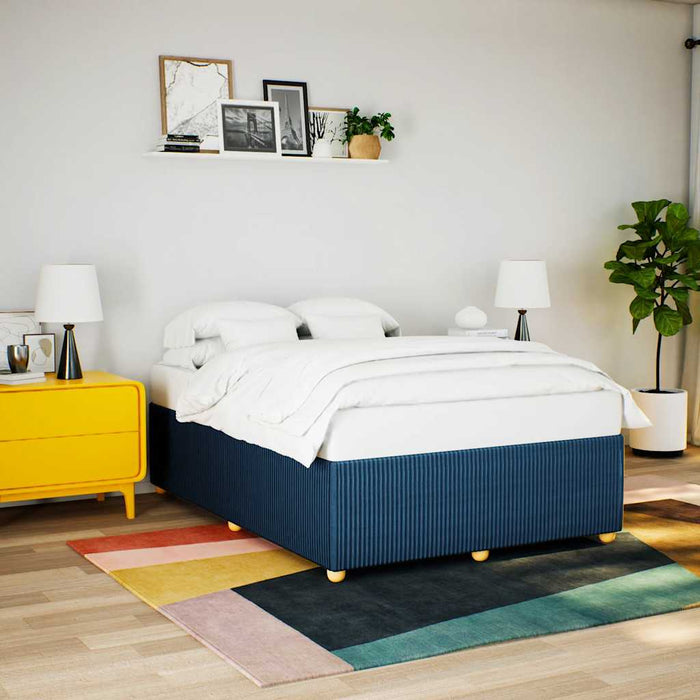 Cadru de pat fără saltea, albastru, 140x200 cm, textil - WALTI WALTI