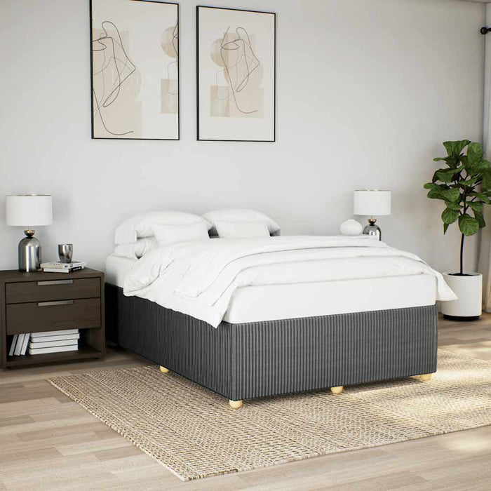 Cadru de pat fără saltea, gri închis, 160x200 cm, textil - WALTI WALTI