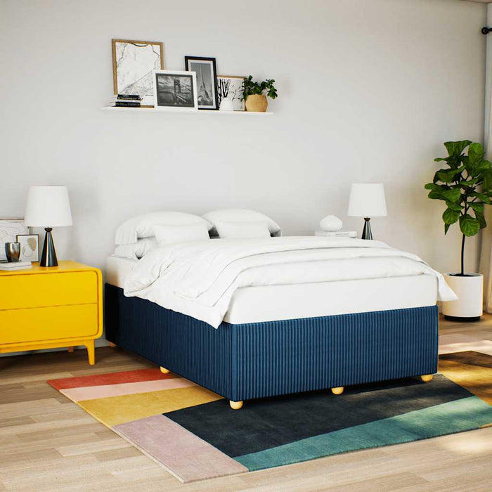 Cadru de pat fără saltea, albastru, 160x200 cm, textil - WALTI WALTI