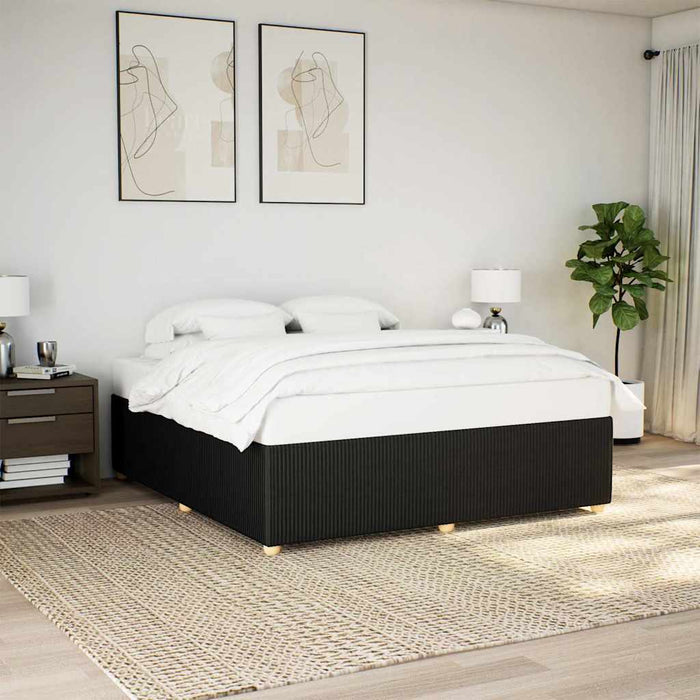 Cadru de pat fără saltea, negru, 180x200 cm, textil - WALTI WALTI