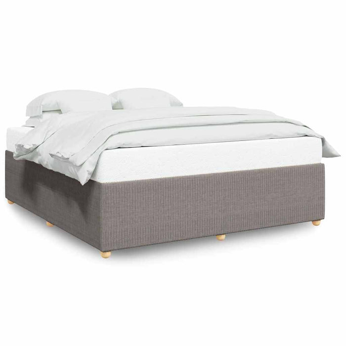 Cadru de pat fără saltea, gri taupe, 200x200 cm, textil - WALTI WALTI