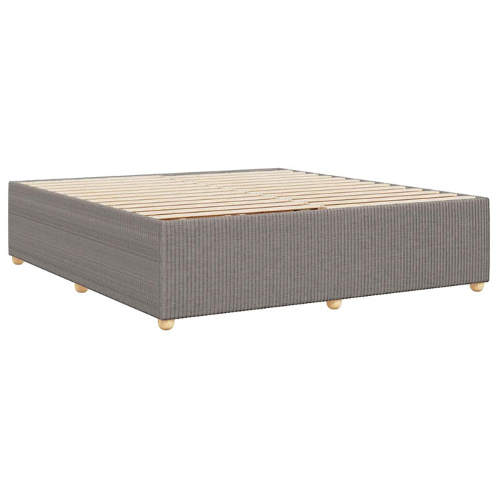 Cadru de pat fără saltea, gri taupe, 200x200 cm, textil - WALTI WALTI