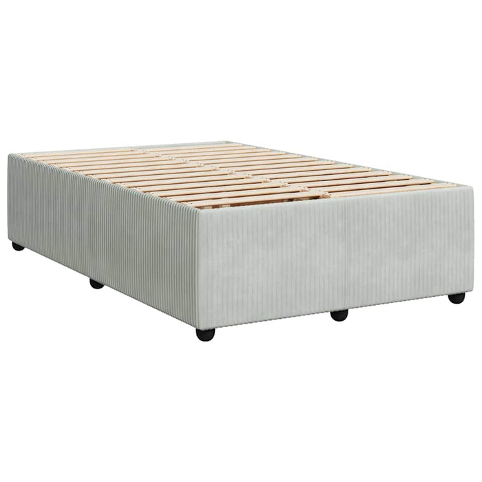 Cadru de de pat fără saltea Gri deschis 120x190 cm catifea WALTI