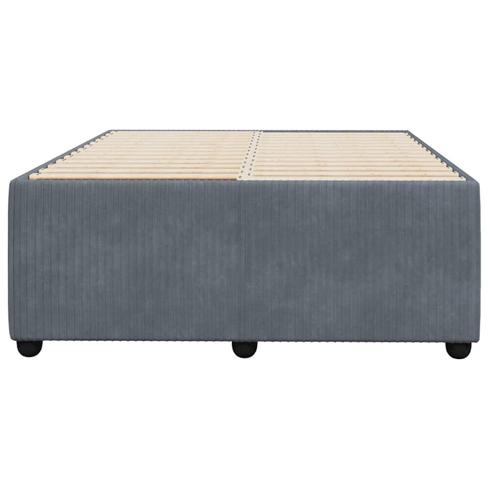 Cadru de pat fără saltea Gri închis 120x190 cm catifea WALTI