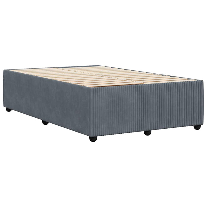 Cadru de pat fără saltea Gri închis 120x190 cm catifea WALTI