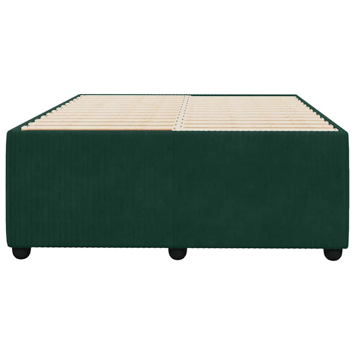Cadru de pat fără saltea verde închis 120x190 cm catifea - WALTI WALTI