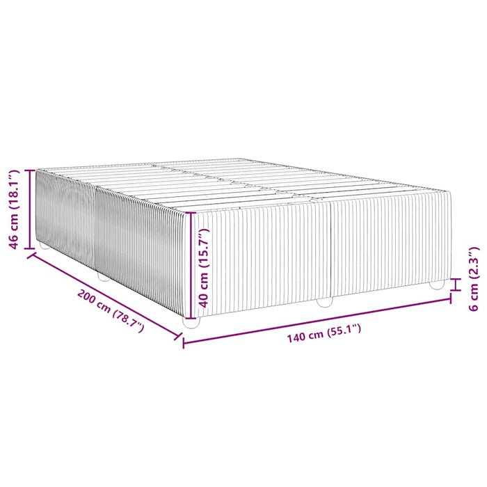 Cadru de pat, roz, 140x200 cm, catifea - WALTI WALTI
