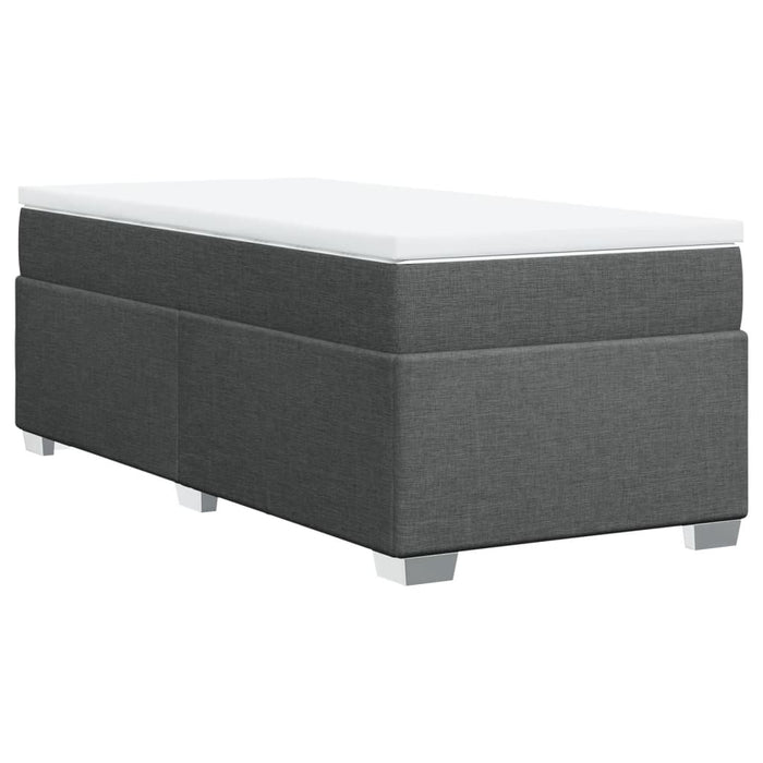 Pat box spring cu saltea, gri închis, 80x200 cm, textil - WALTI WALTI