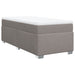 Pat box spring cu saltea, gri taupe, 80x200 cm, textil - WALTI WALTI