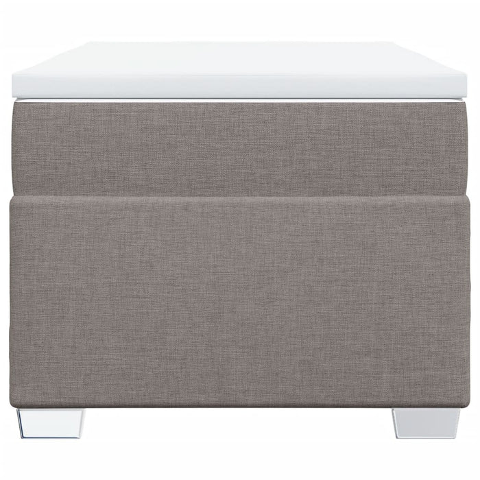 Pat box spring cu saltea, gri taupe, 80x200 cm, textil - WALTI WALTI