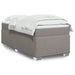 Pat box spring cu saltea, gri taupe, 80x200 cm, textil - WALTI WALTI