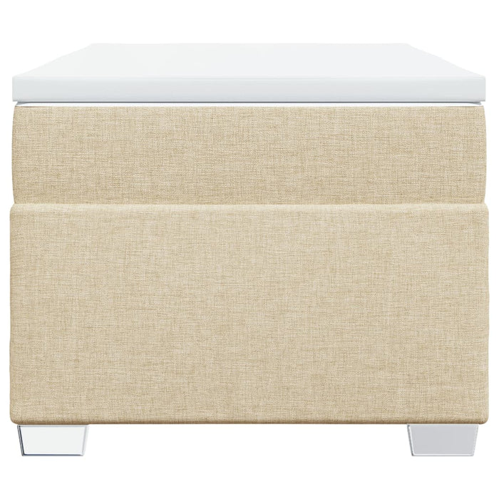 Pat box spring cu saltea, crem, 80x200 cm, textil - WALTI WALTI