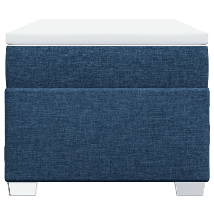 Pat box spring cu saltea, albastru, 80x200 cm, textil - WALTI WALTI