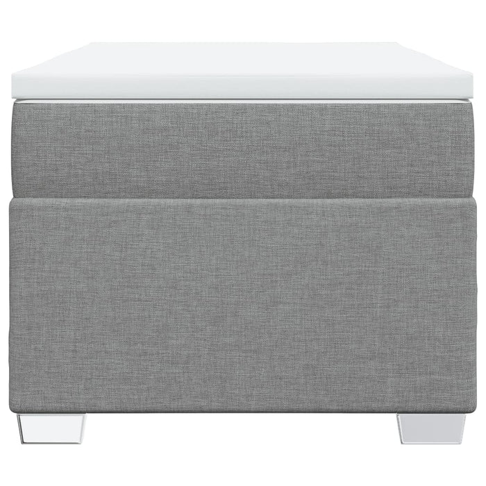 Pat box spring cu saltea, gri deschis, 90x190 cm, textil - WALTI WALTI