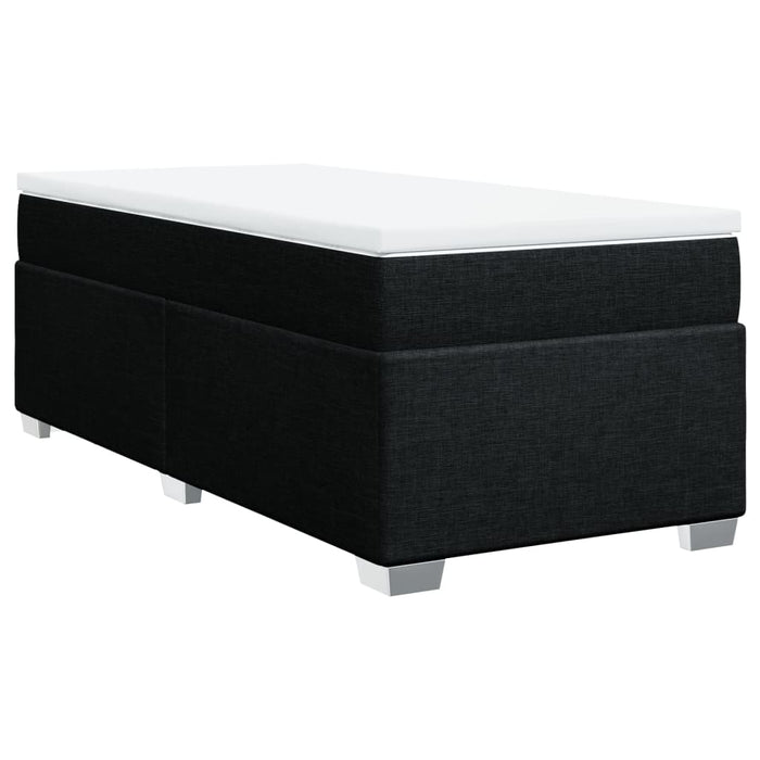 Pat box spring cu saltea, negru, 90x190 cm, textil - WALTI WALTI