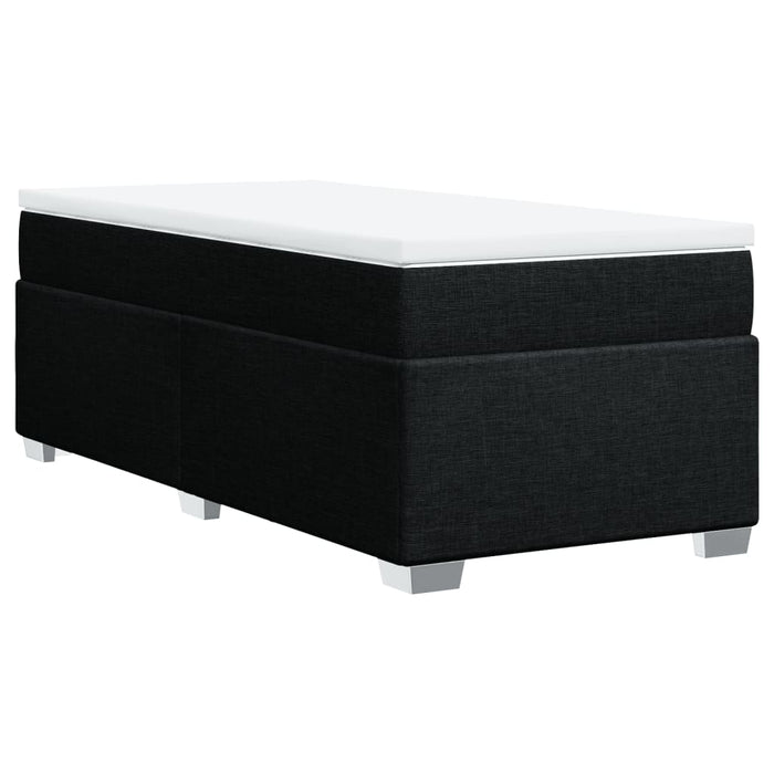 Pat box spring cu saltea, negru, 90x190 cm, textil - WALTI WALTI