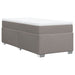 Pat box spring cu saltea, gri taupe, 90x190 cm, textil - WALTI WALTI