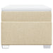 Pat box spring cu saltea, crem, 90x190 cm, textil - WALTI WALTI
