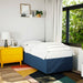 Pat box spring cu saltea, albastru, 90x190 cm, textil - WALTI WALTI
