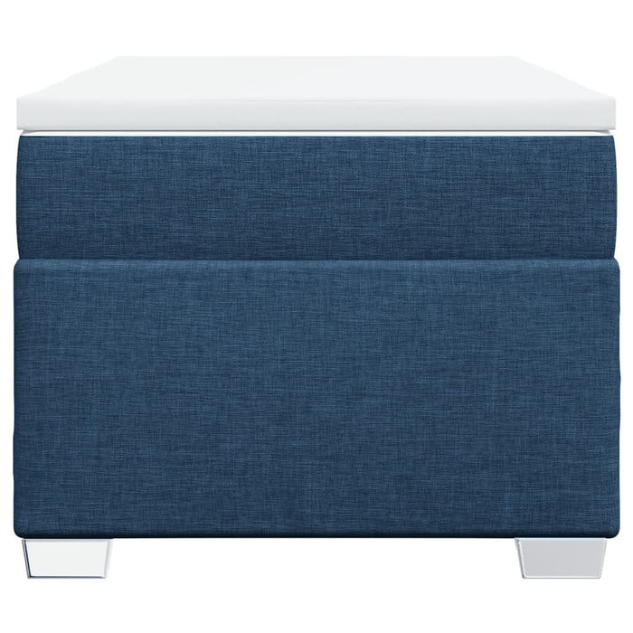 Pat box spring cu saltea, albastru, 90x190 cm, textil - WALTI WALTI