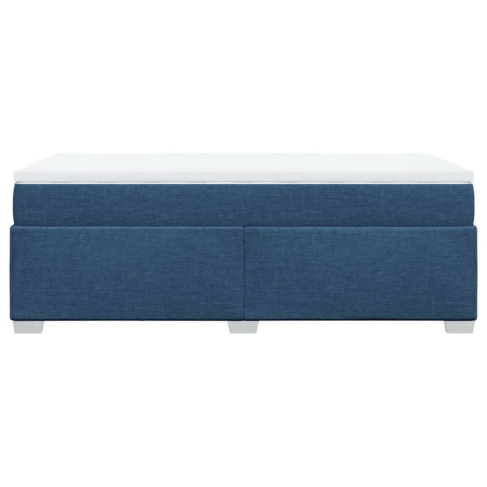 Pat box spring cu saltea, albastru, 90x190 cm, textil - WALTI WALTI