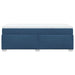 Pat box spring cu saltea, albastru, 90x190 cm, textil - WALTI WALTI